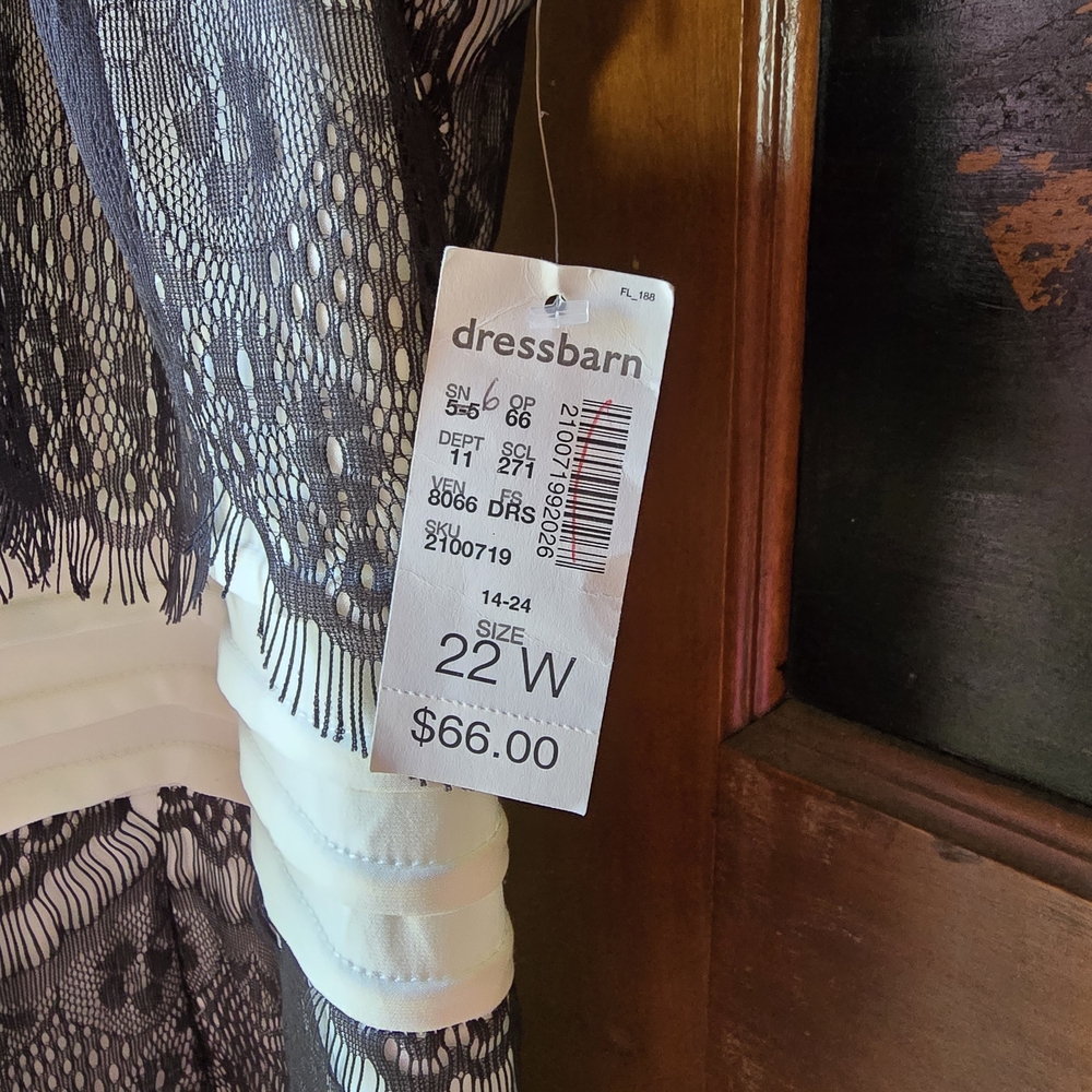 Dressbarn Black and White Lace Dress